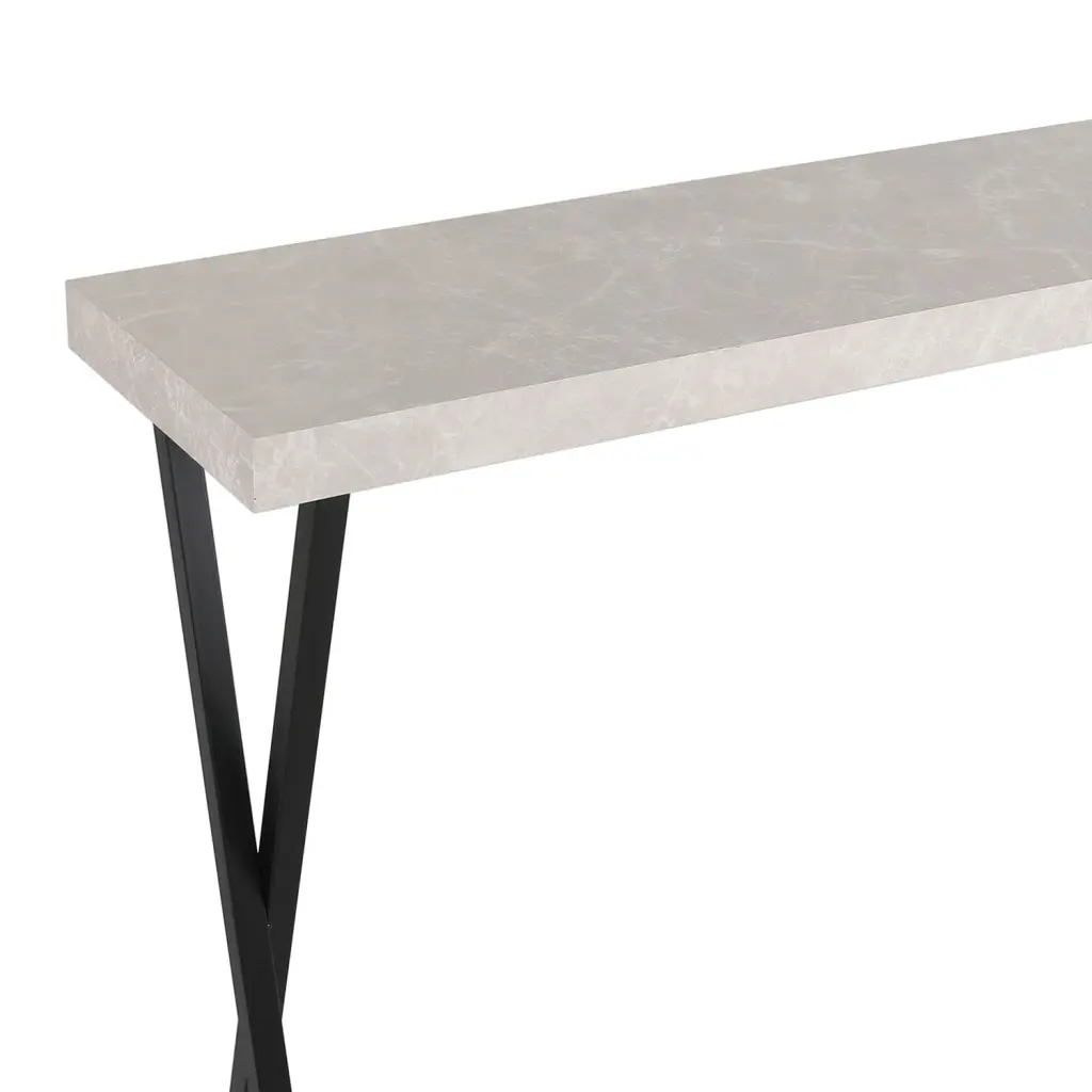 Data Light Grey Marble Console Table