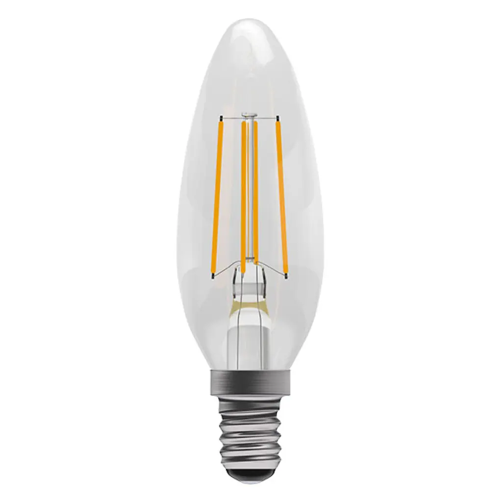 4W LED Cool White Filament Candle SES/E14 Non-Dim