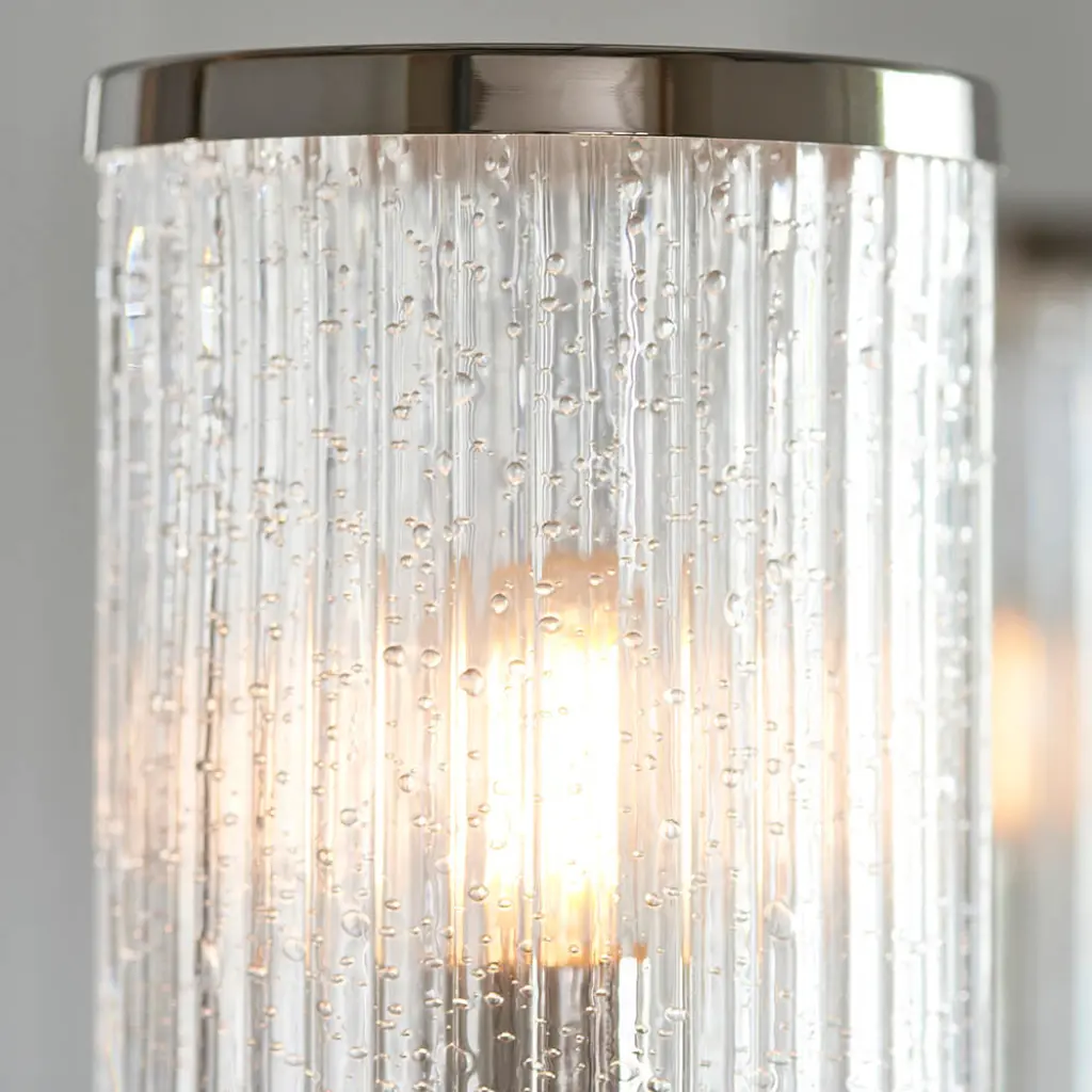 Henbury 5 Light Ribbed Glass Pendant