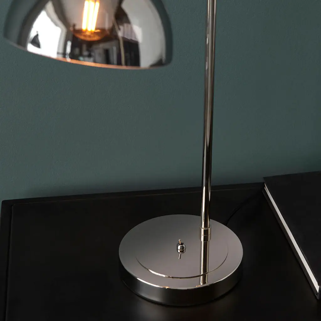 Caspa Smoked Glass Table Lamp