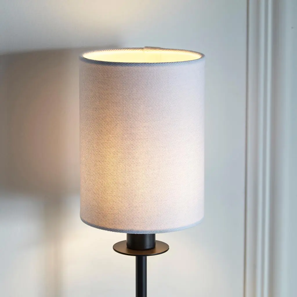 Sancerre Matt Black Wall Light C/W White Shade