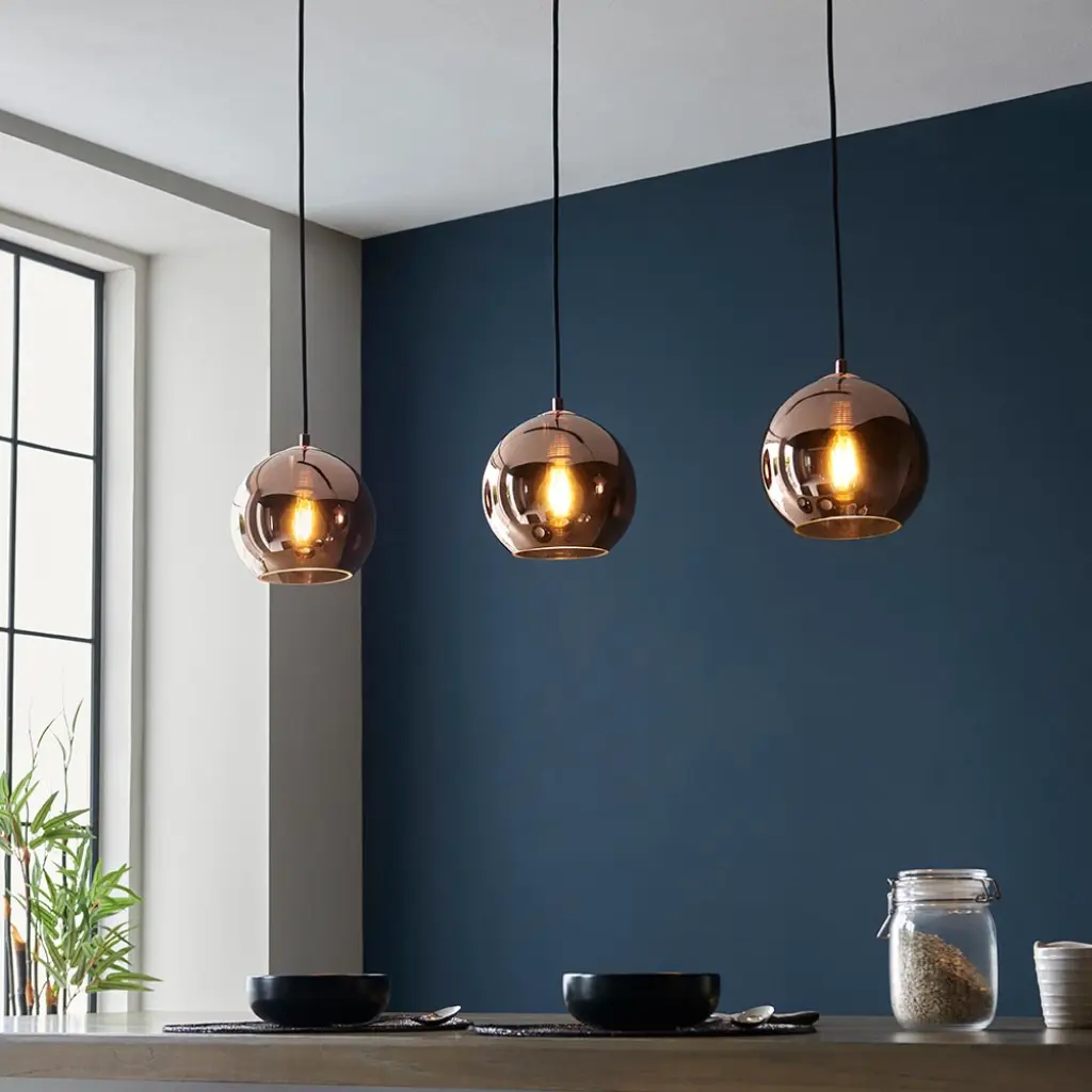 Boli 3 Light Linear Pendant in Copper Finish