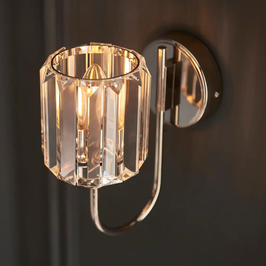 Berenice Wall Light in Bright Nickel