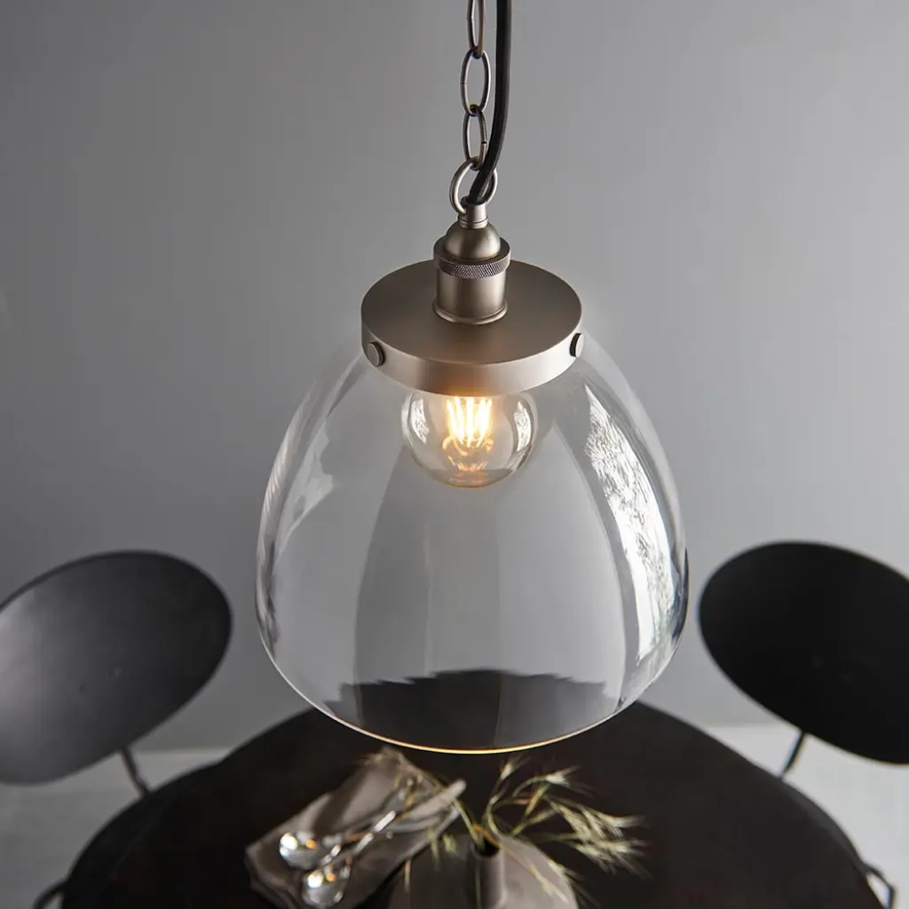 Hansen Grand Pendant in Brushed Silver