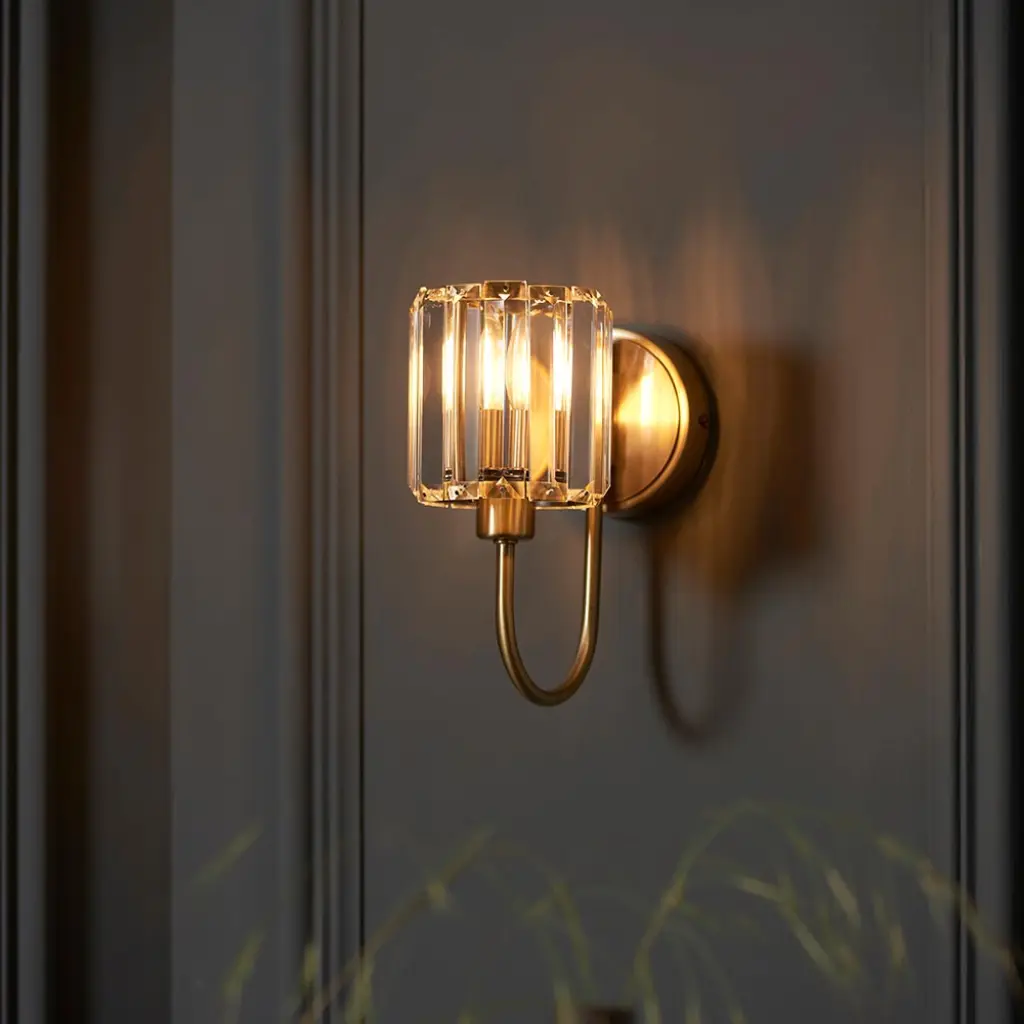 Berenice Wall Light in Antique Brass