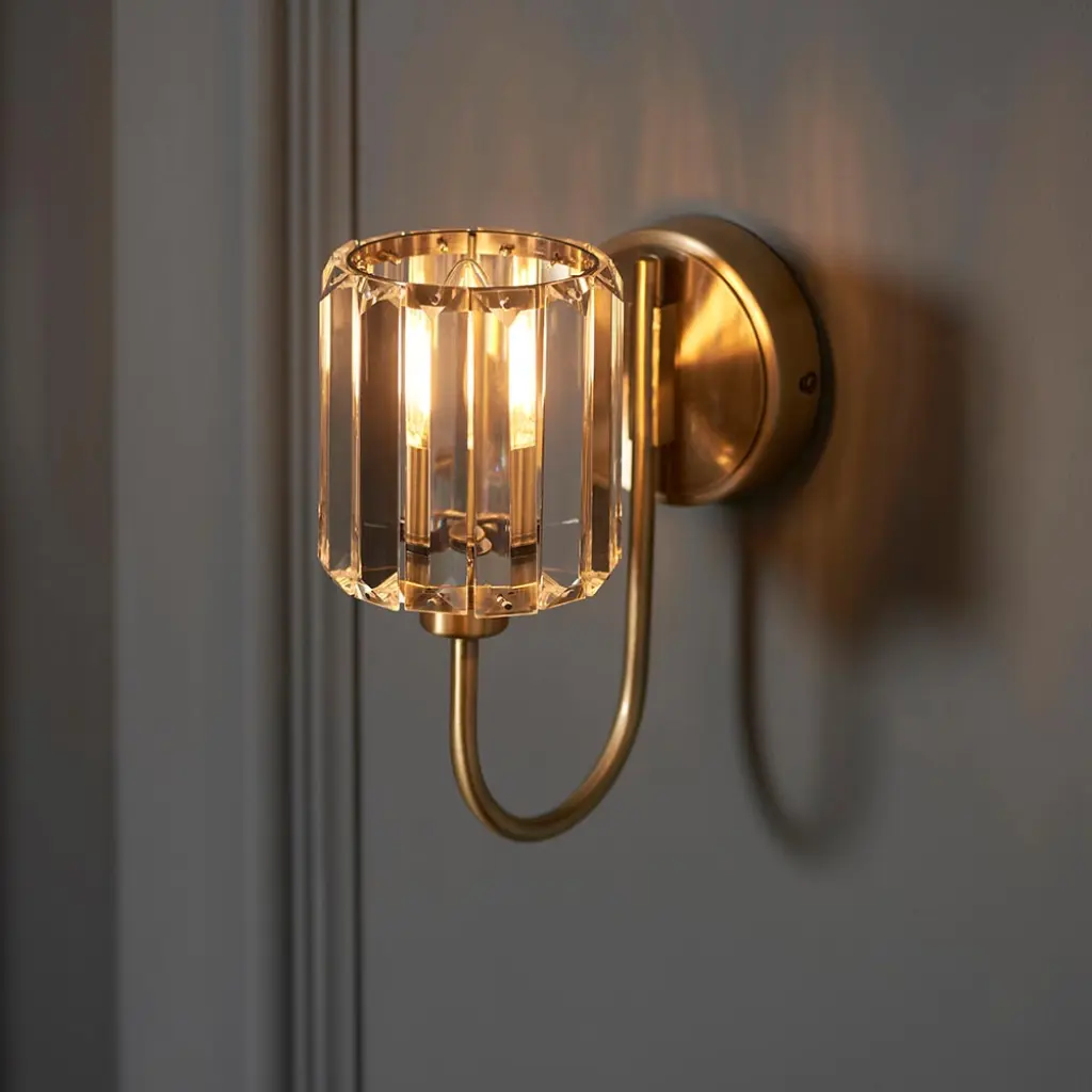 Berenice Wall Light in Antique Brass