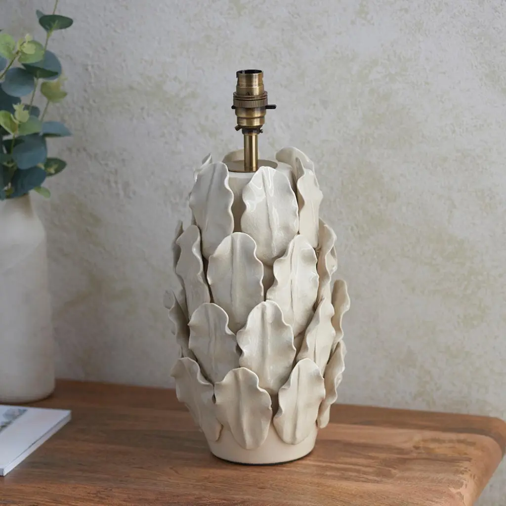 Layered Large Leaf Table Lamp Base Only