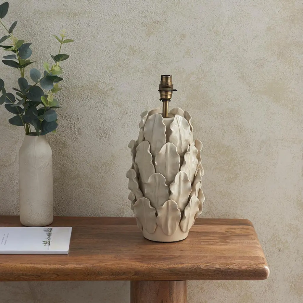 Layered Large Leaf Table Lamp Base Only