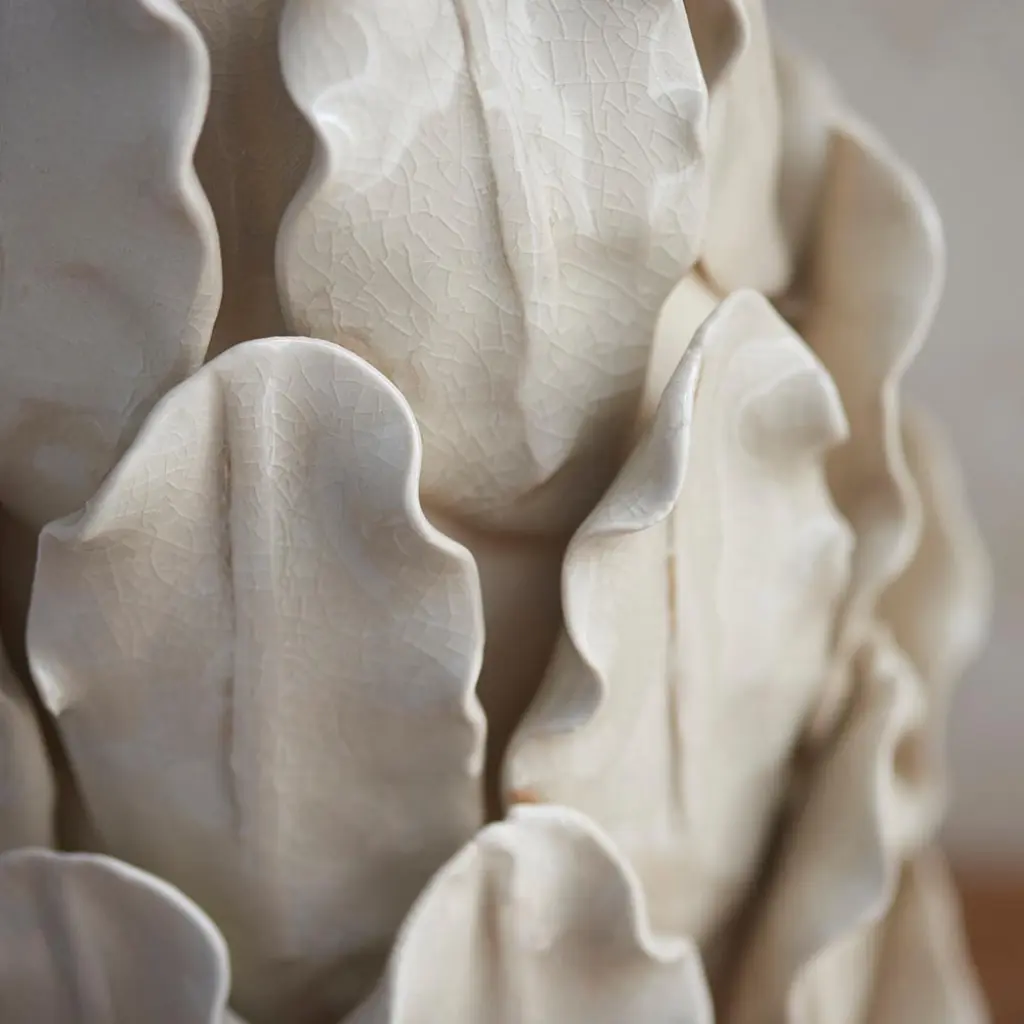 Layered Large Leaf Table Lamp Base Only