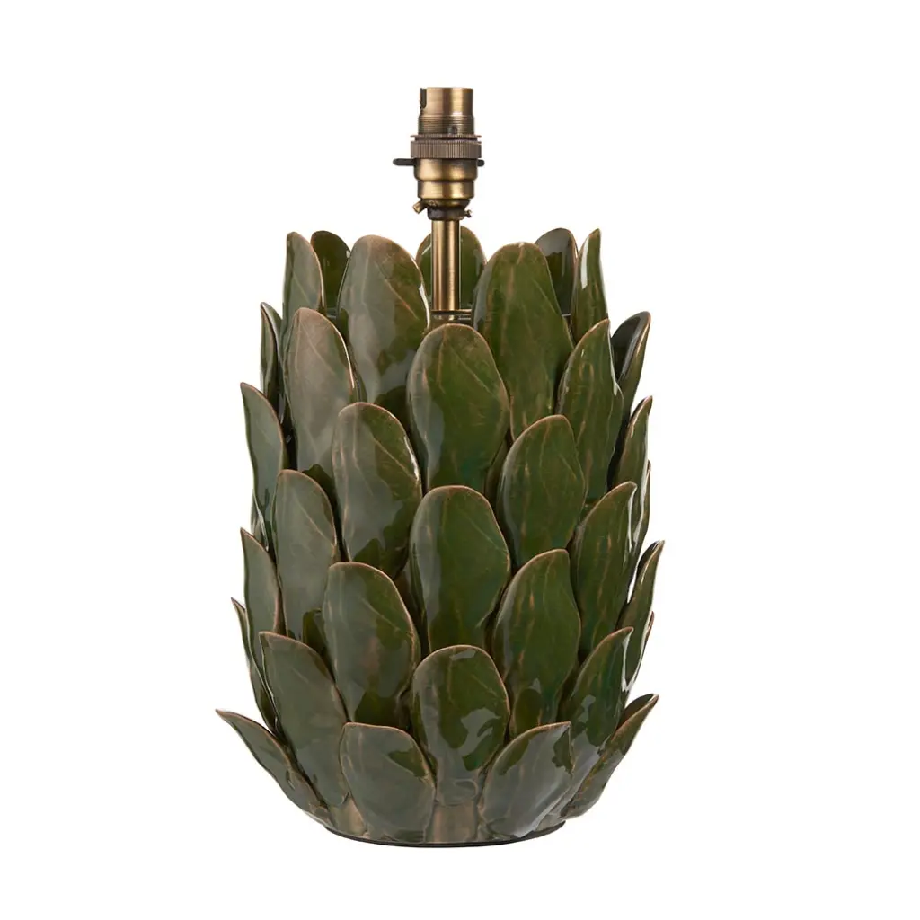 Layered Green Leaf Table Lamp Base Only