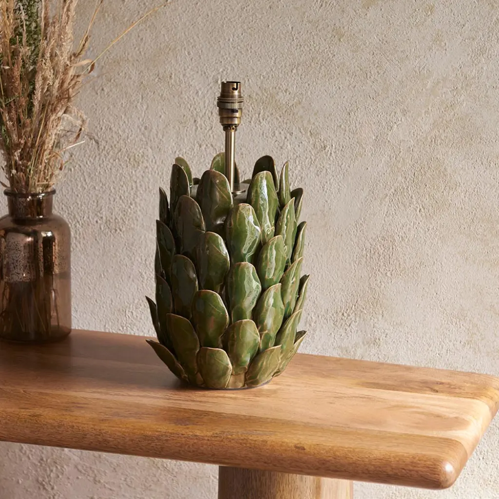 Layered Green Leaf Table Lamp Base Only