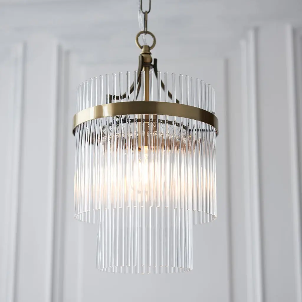 Marietta Single Pendant in Antique Brass