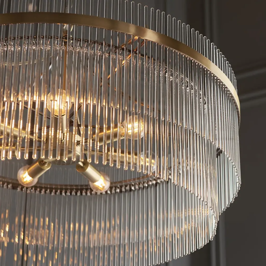 Marietta Grand 7 Light Pendant n Antique Brass