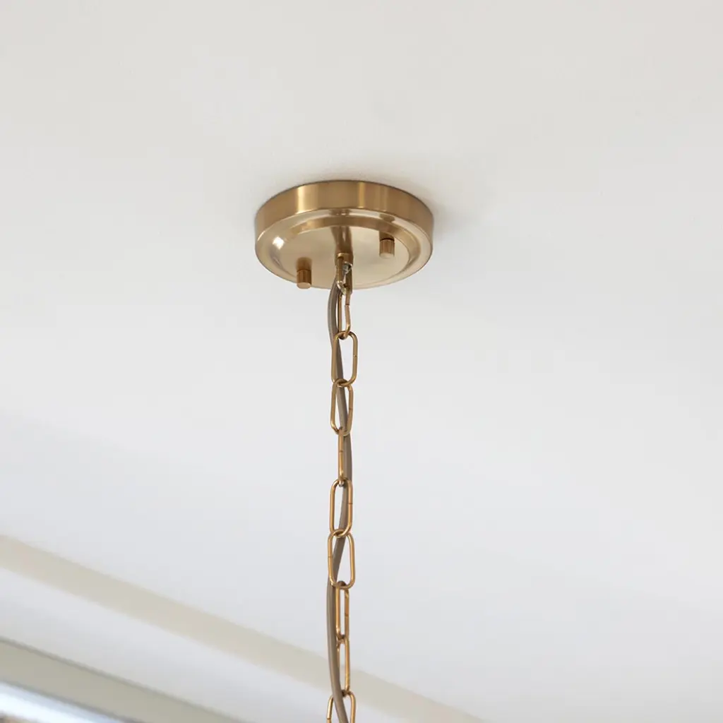 Harlow Single Brass & Clear Glass Pendant