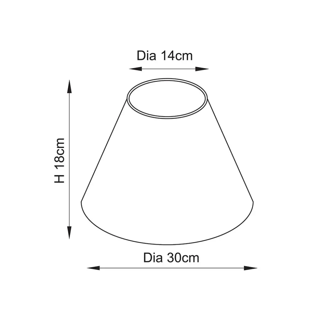 Ripple 300mm Pearl Grey Tapered Shade