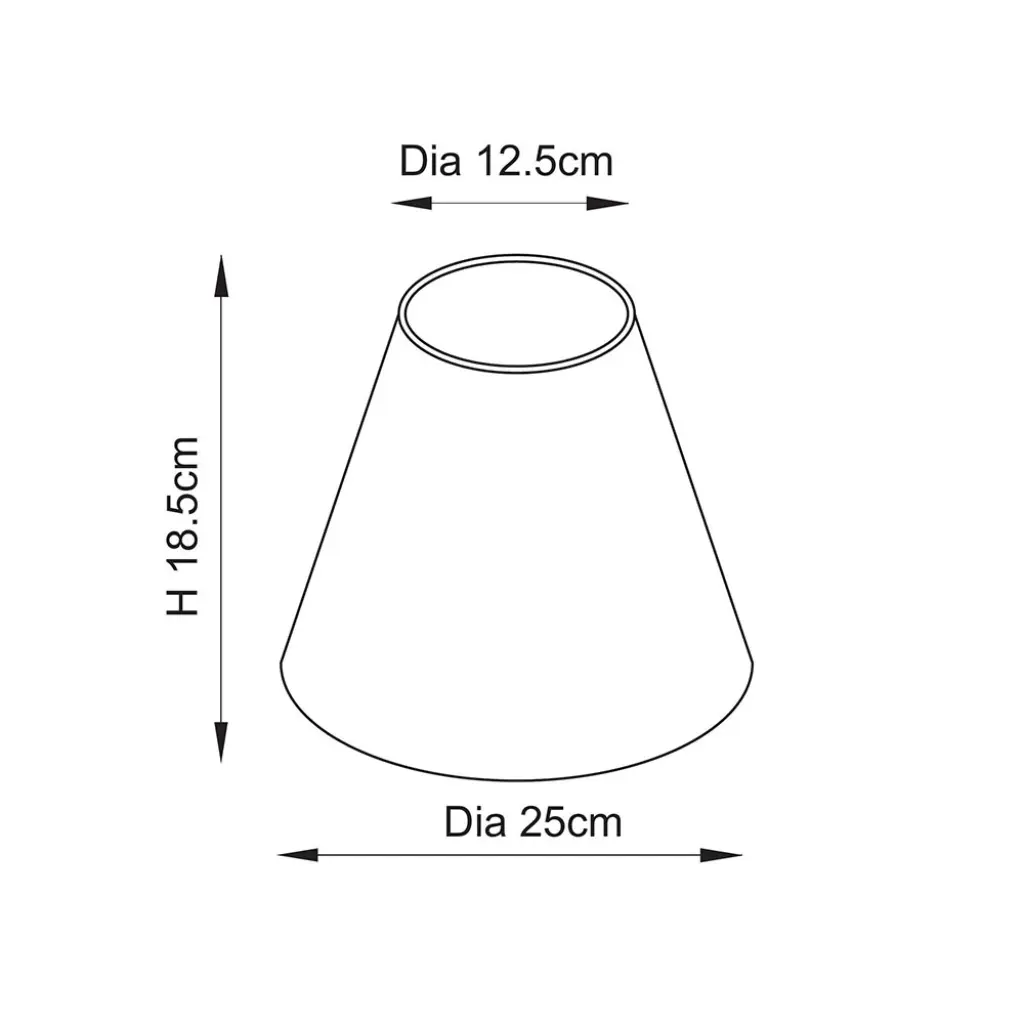 Ivy Tapered Almond White 250mm Shade