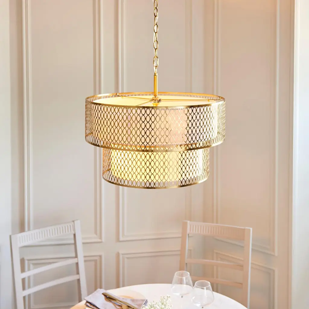 Cordero 6 Light Tiered Pendant in Gold Finish