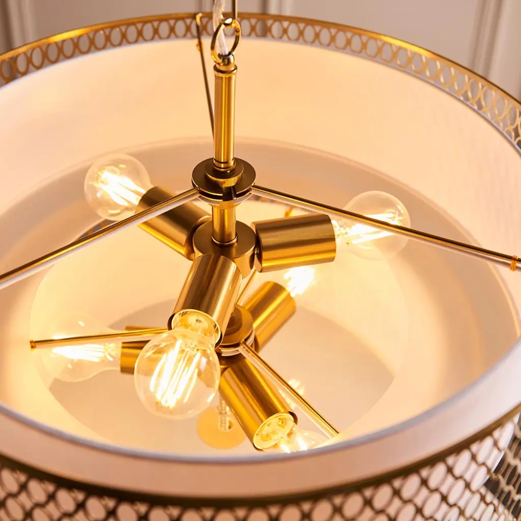 Cordero 6 Light Tiered Pendant in Gold Finish
