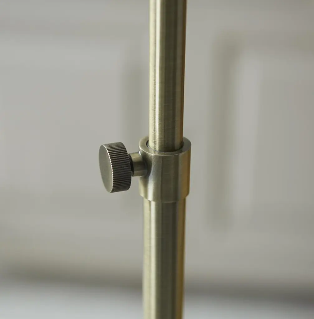 Pharmacy Antique Brass Floor Lamp with Opal Shade