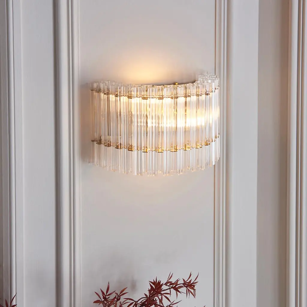 Brenda Aged Brass 2 Light Wall Fitting