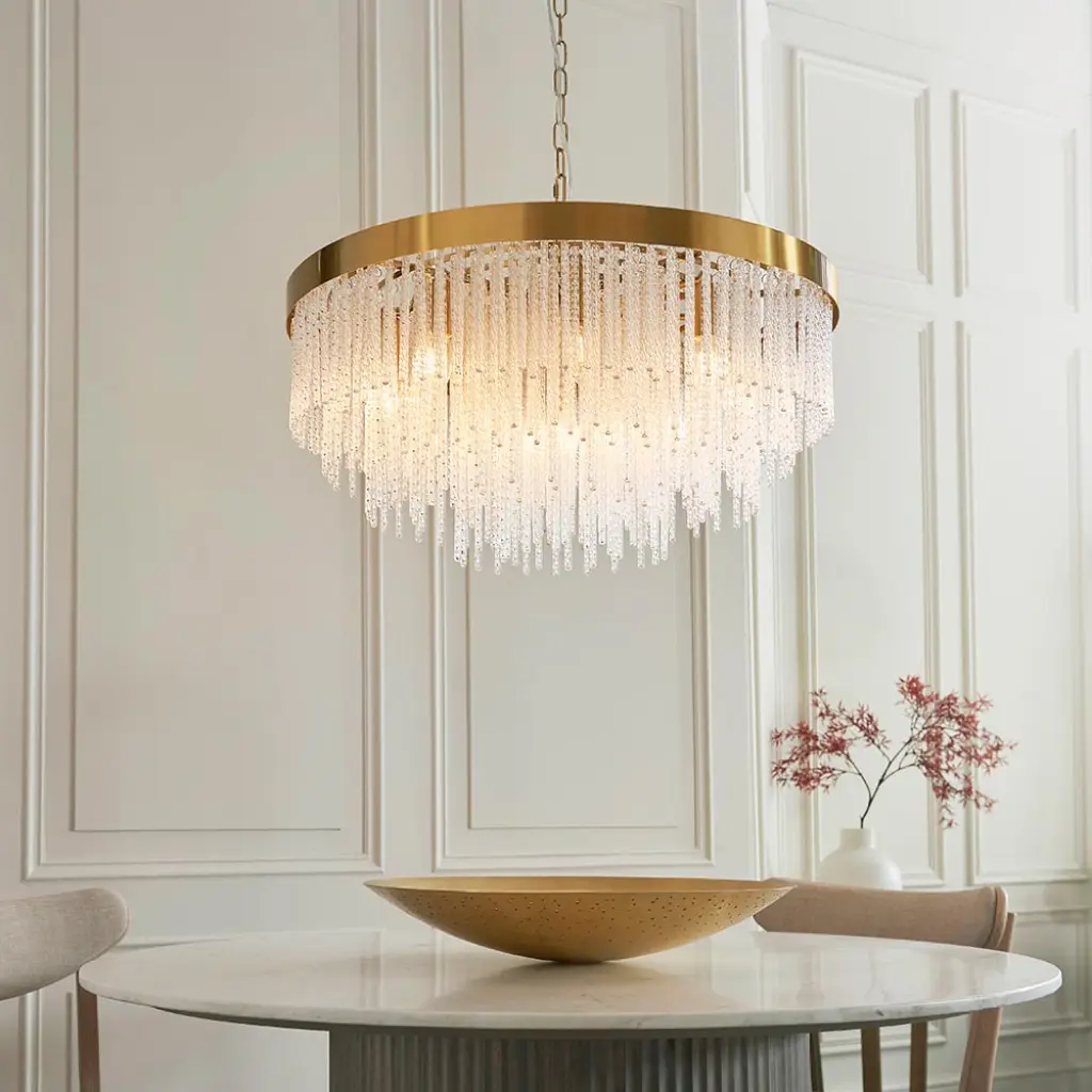 Anistoria 9 Light Brass Ceiling Pendant