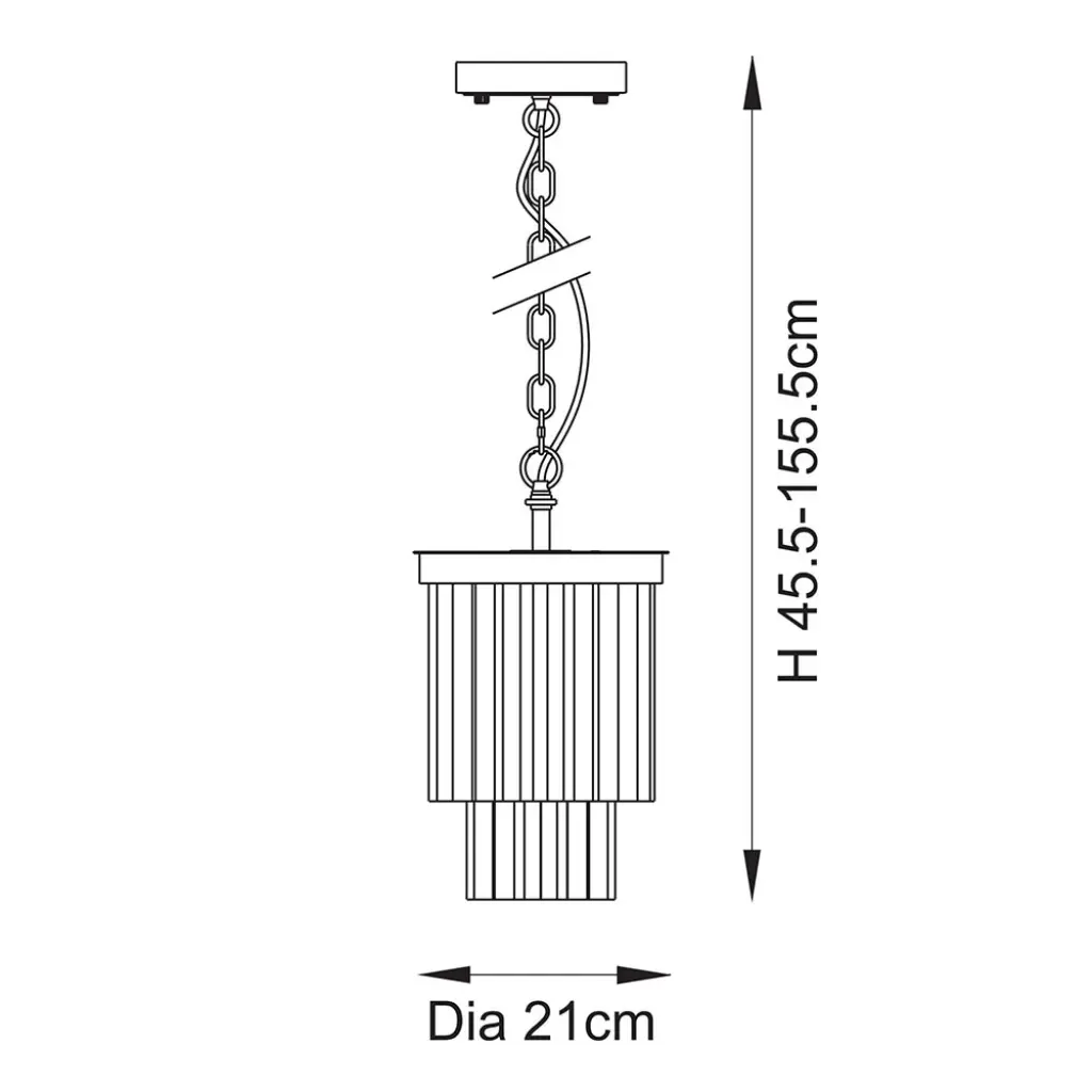 Conaston Single Pendant in Brass