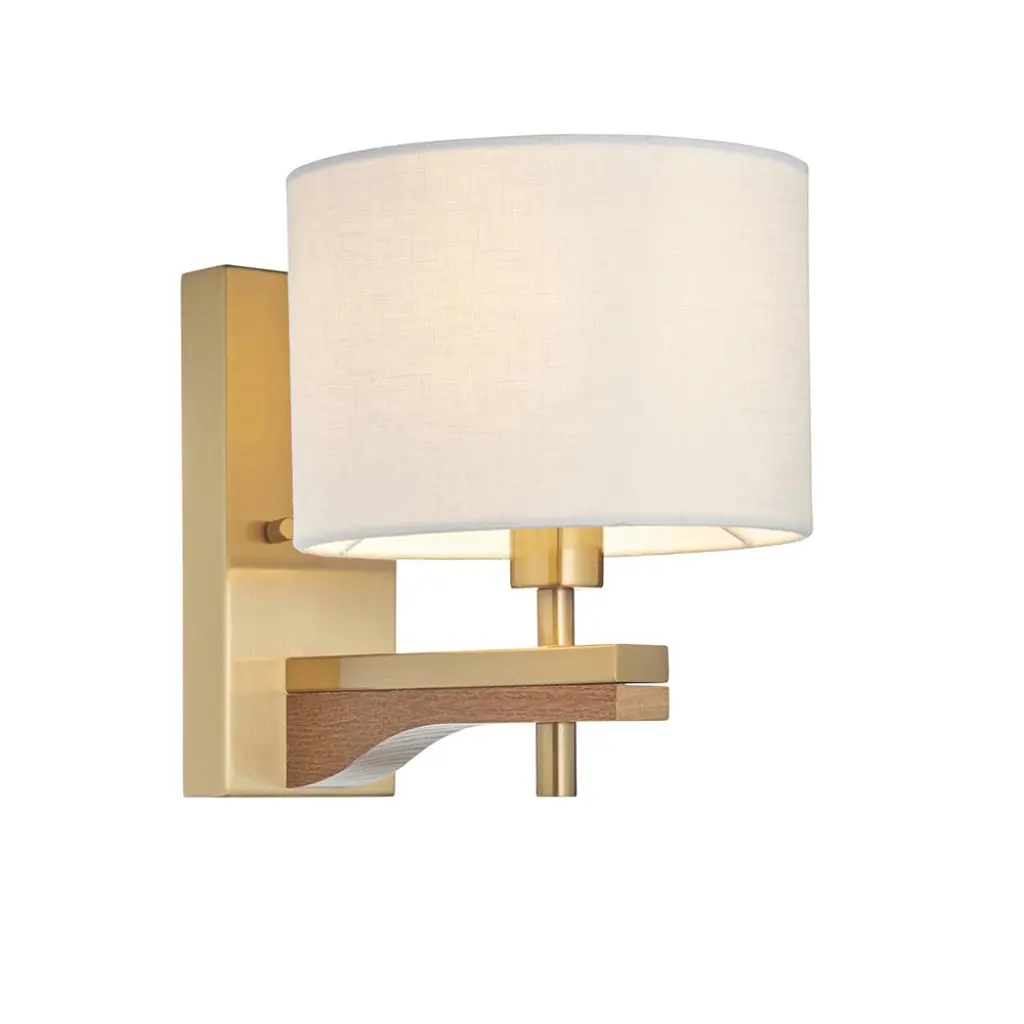 Heathcliff  Ash Wood & Brass Wall Light