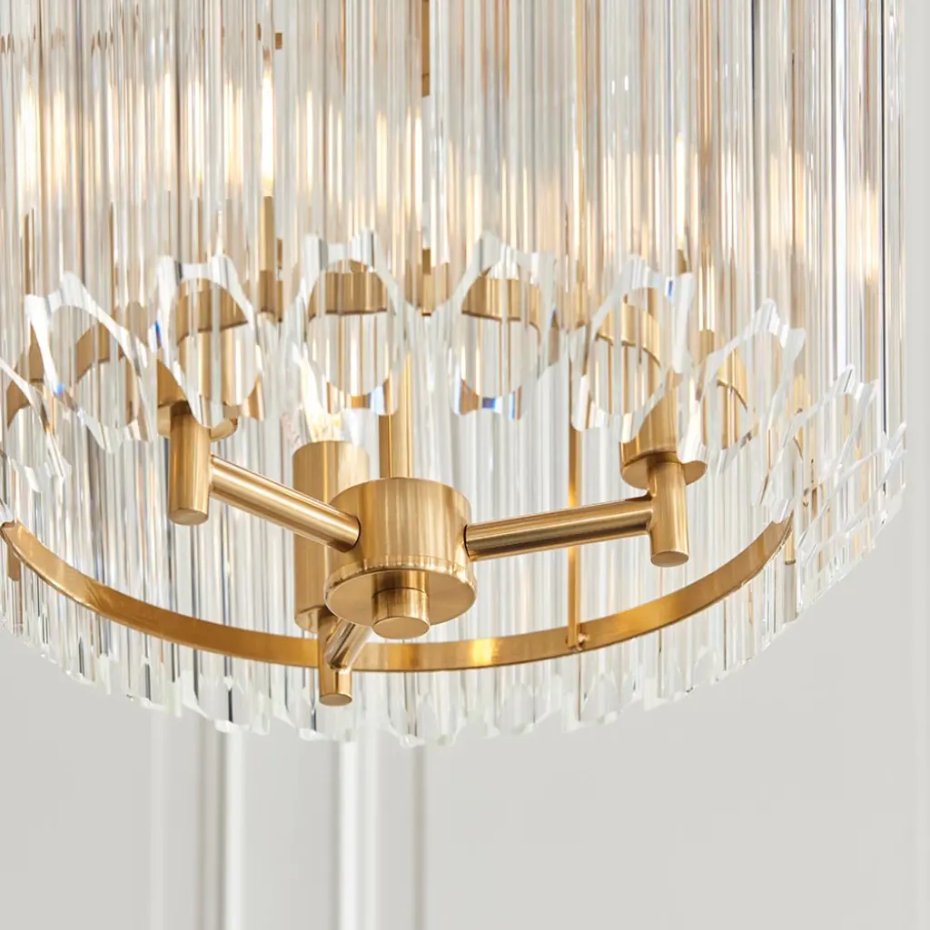 Valentina 3 Light Aged Brass Ceiling Pendant