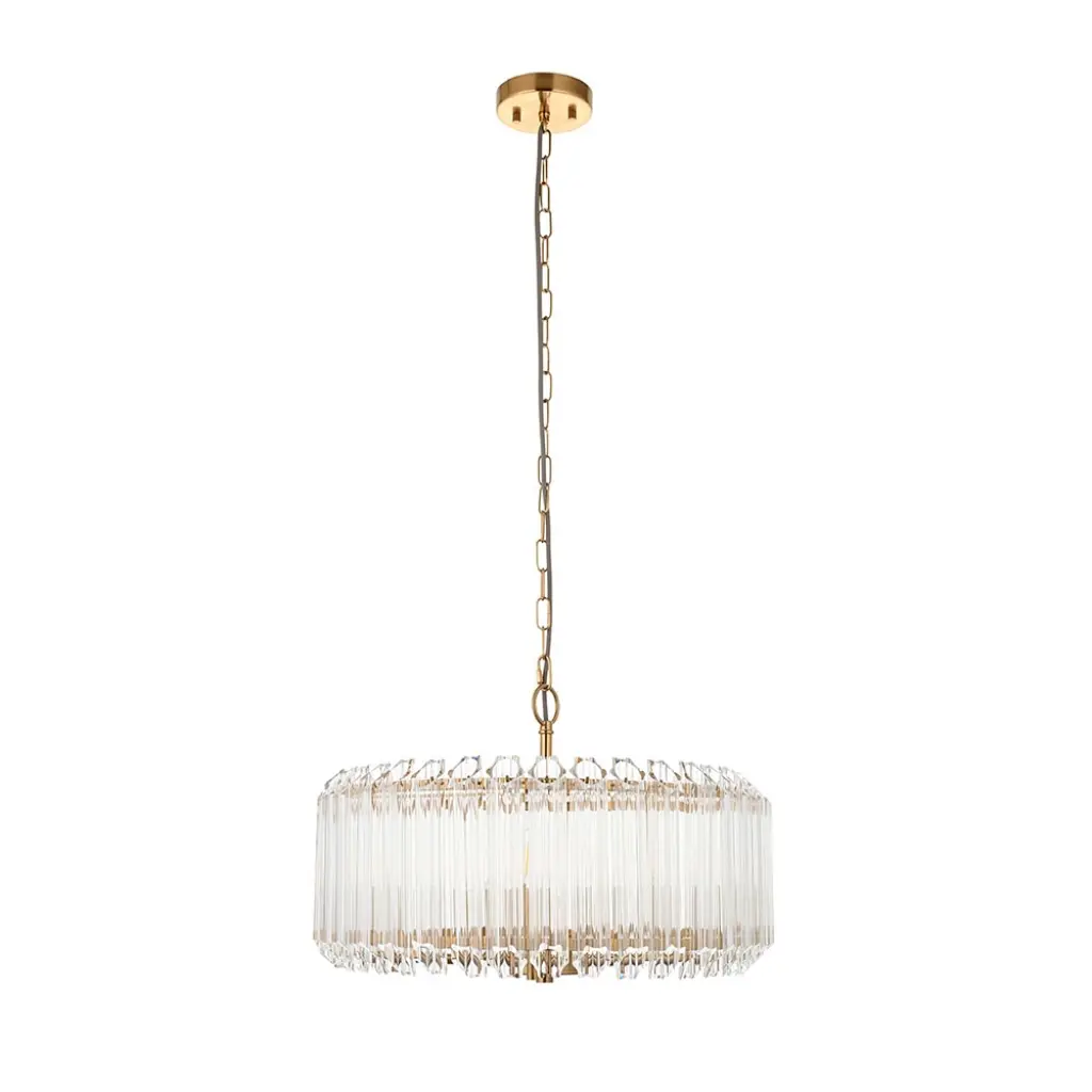 Valentina 5 Light Aged Brass Ceiling Pendant