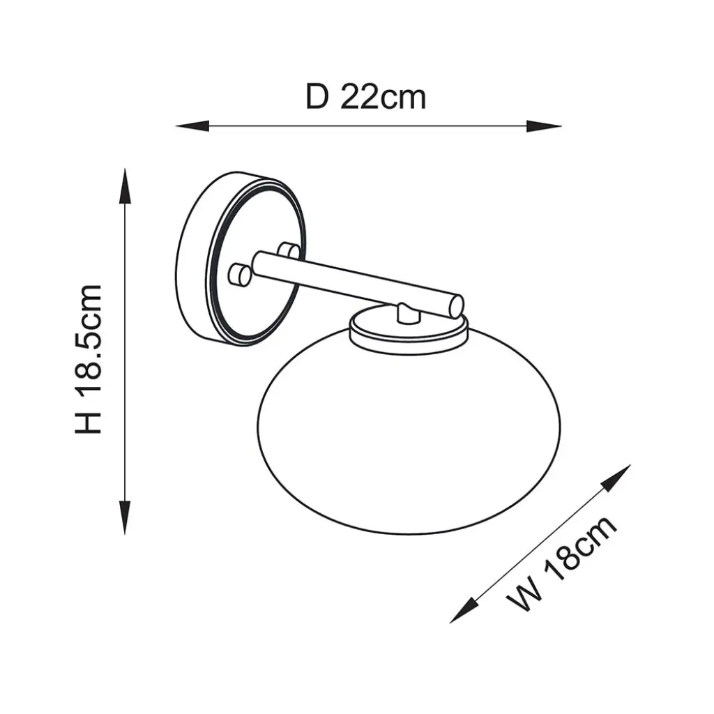 Jacob Brass Wall Light