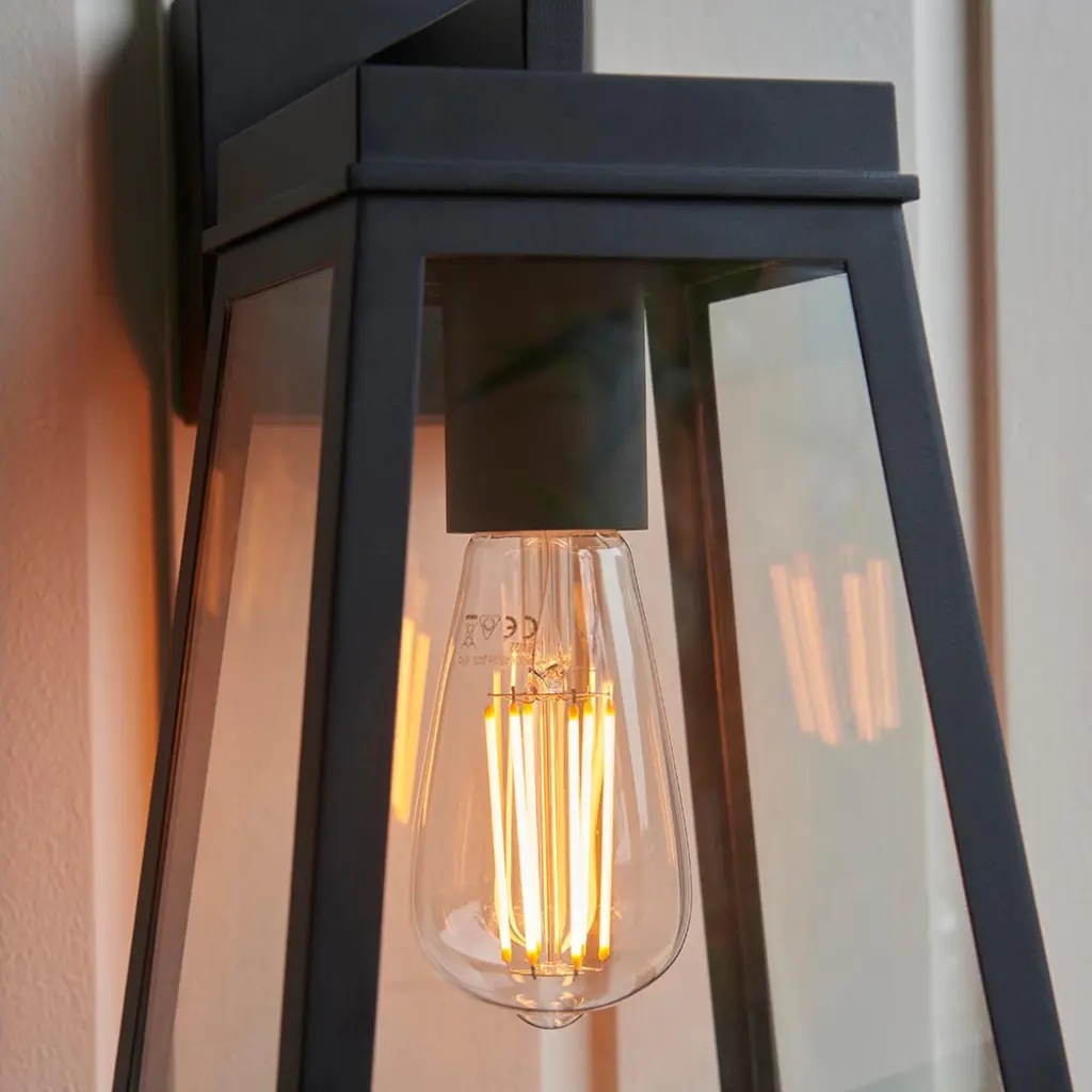 Lymington Outdoor Wall Lantern in Black IP44