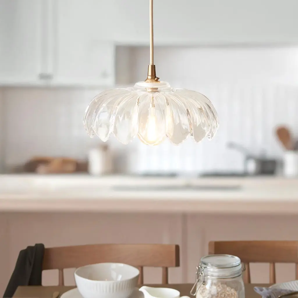 Camellia Easyfit Scalloped Glass Shade at 260mm