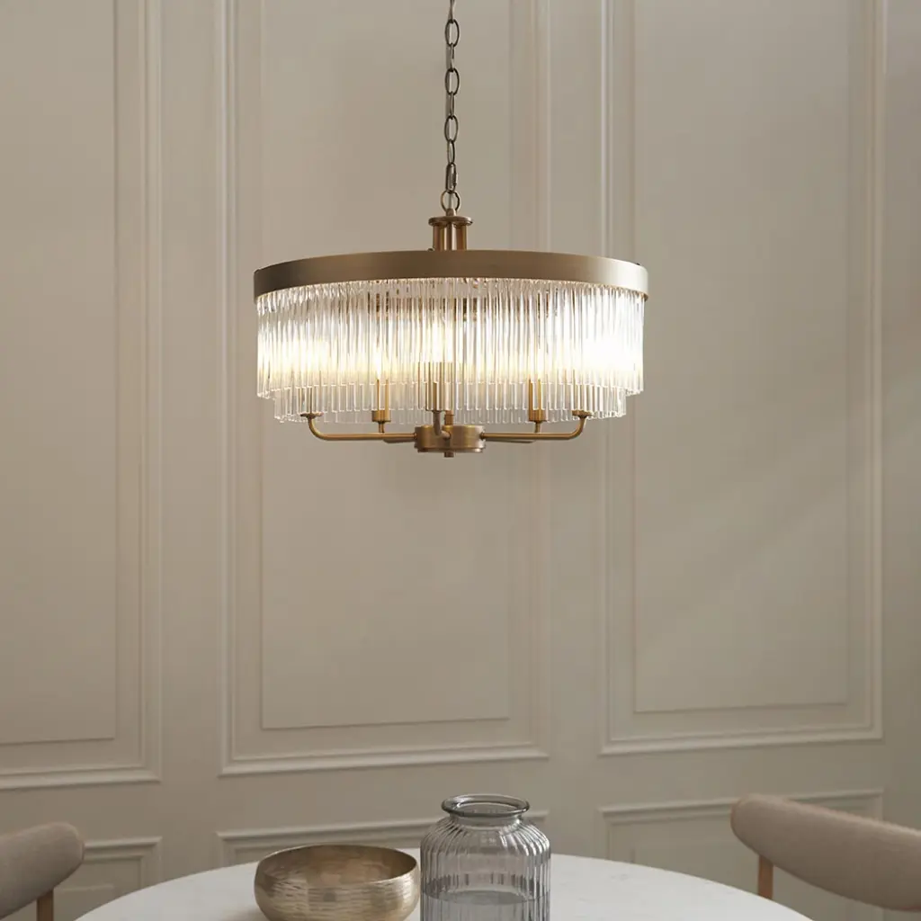 Clermont Antique Brass Ceiling Pendant