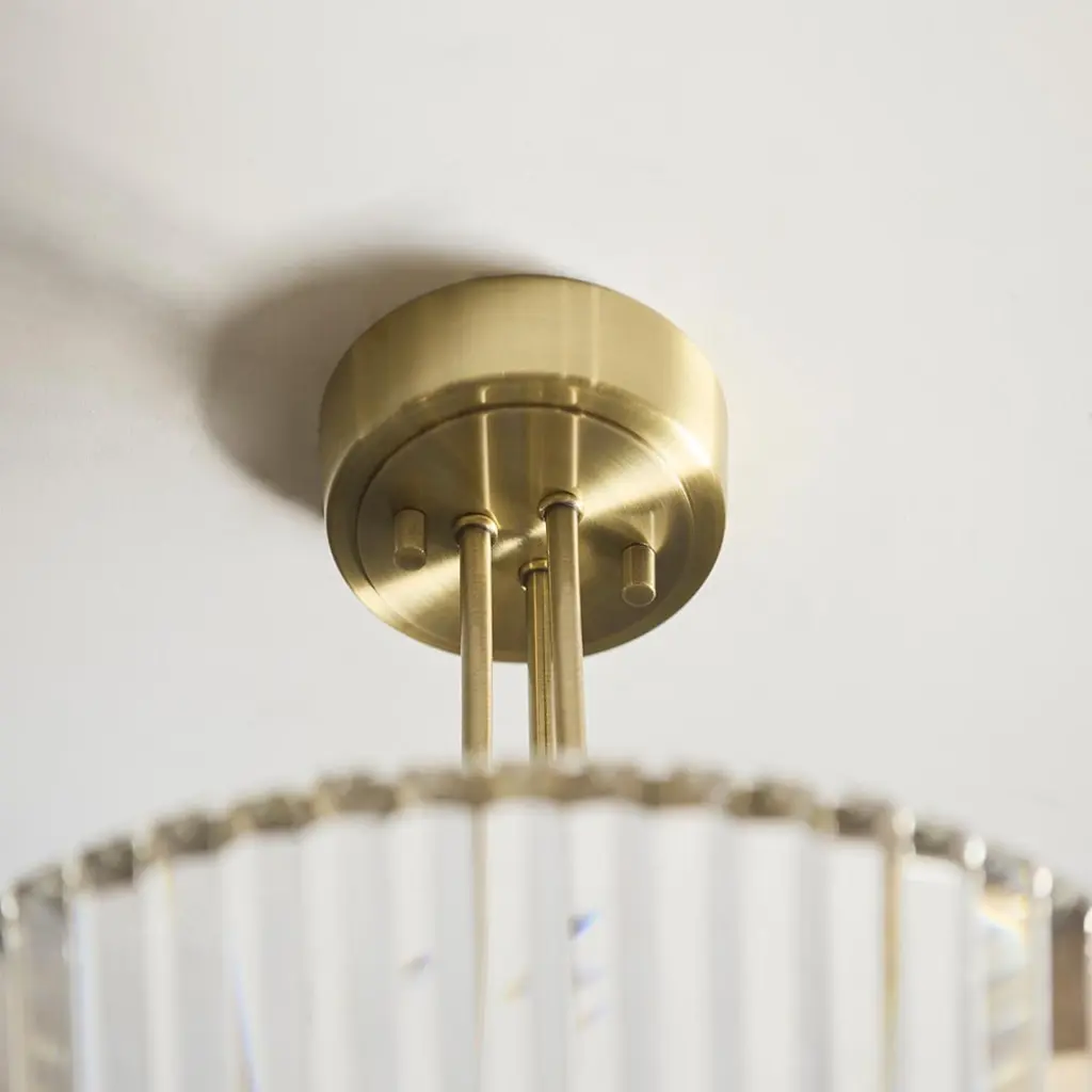 Visconti Antique Brass Semi Flush Fitting
