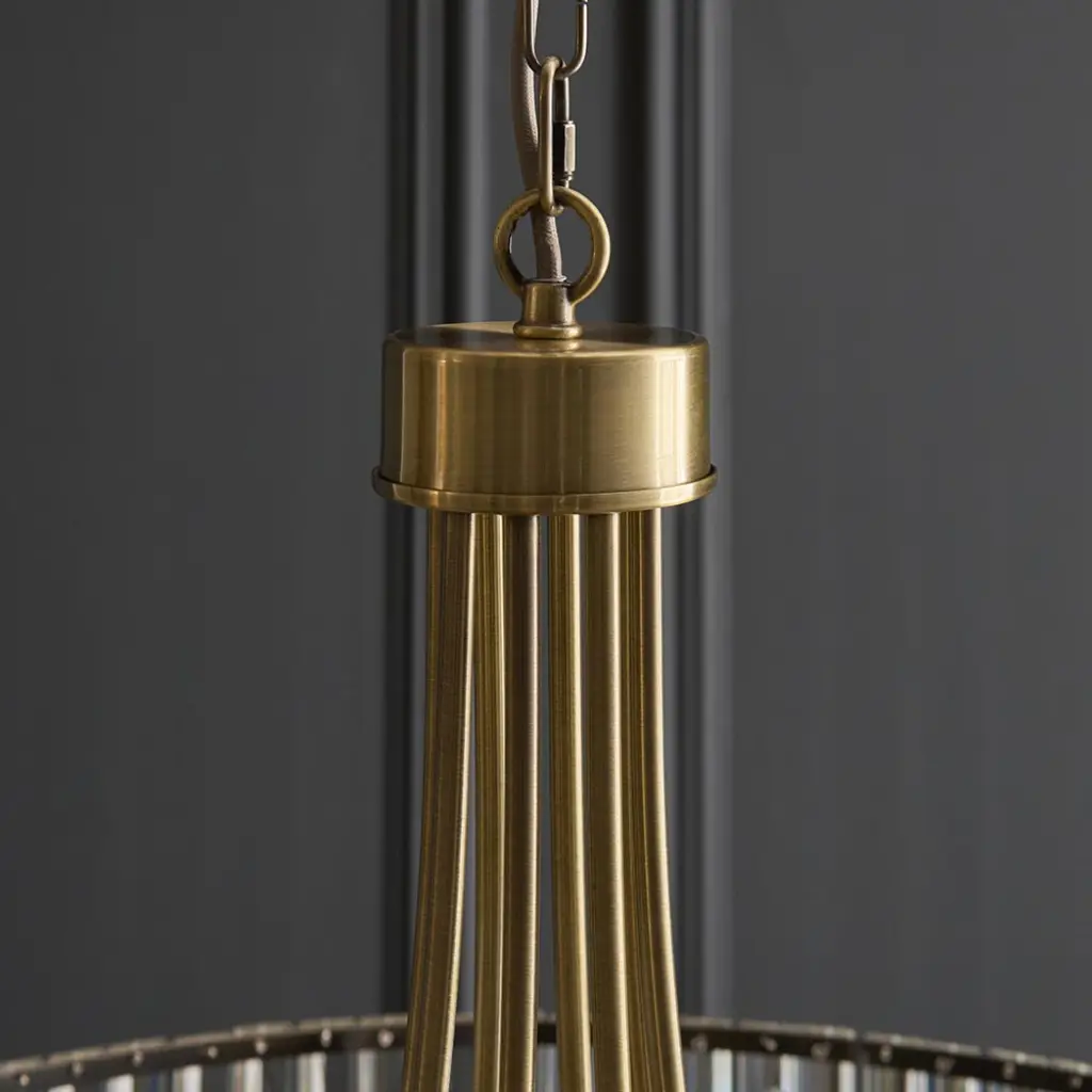 Visconti Antique Brass 8 Light Pendant