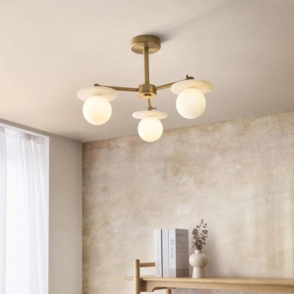 Cerchio 3 Light Semi Flush Fitting