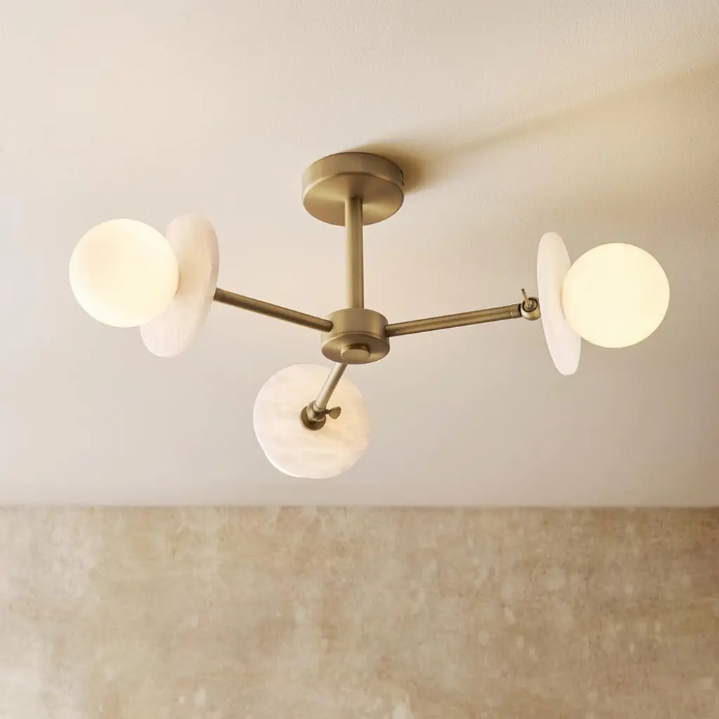 Cerchio 3 Light Semi Flush Fitting