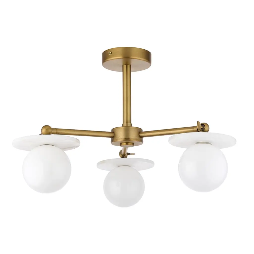 Cerchio 3 Light Semi Flush Fitting