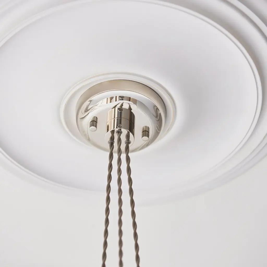 Mia Polished Nickel 3 Light Cluster Pendant with Clear Glass Shades