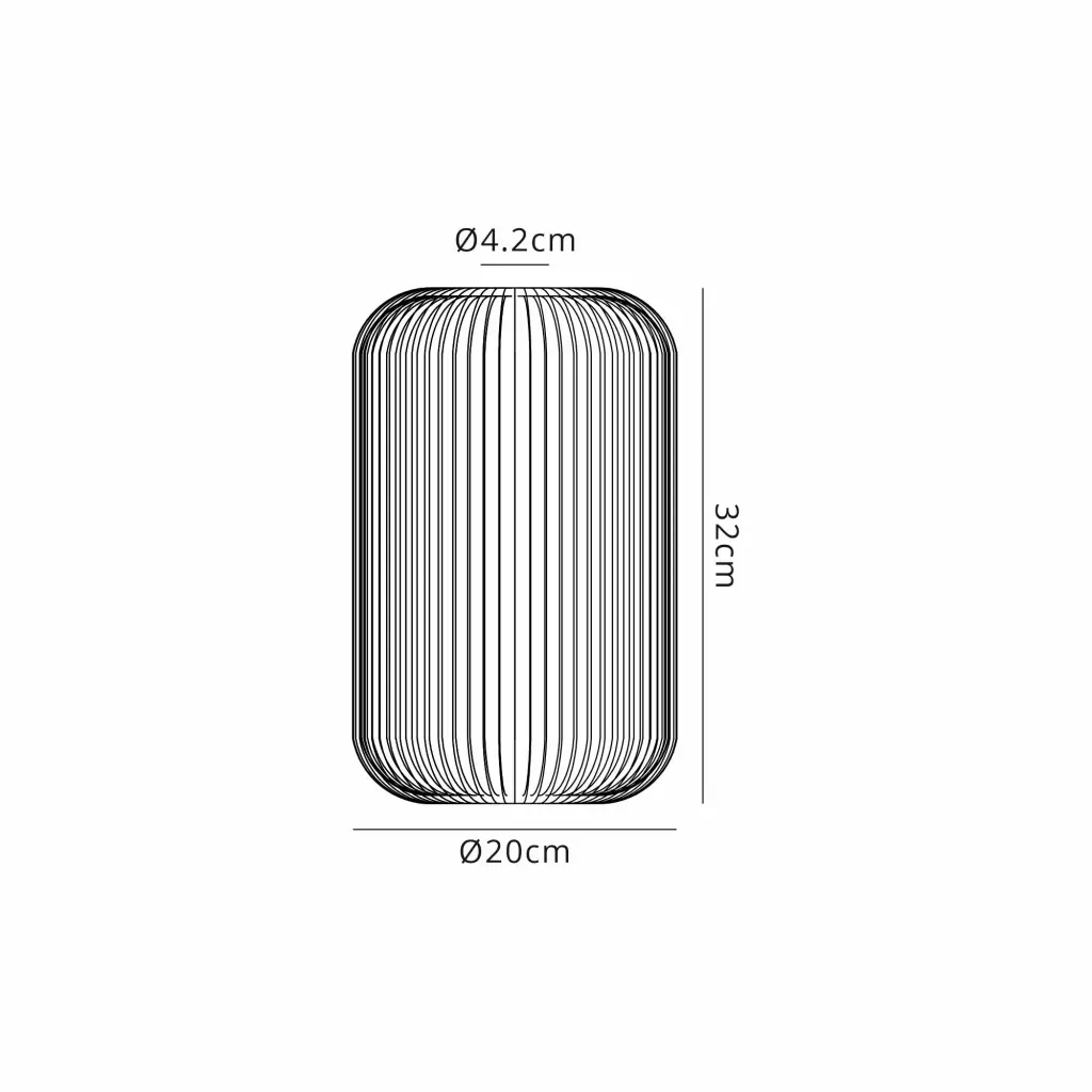 Meel 20cm Cylinder Smoked Glass Shade