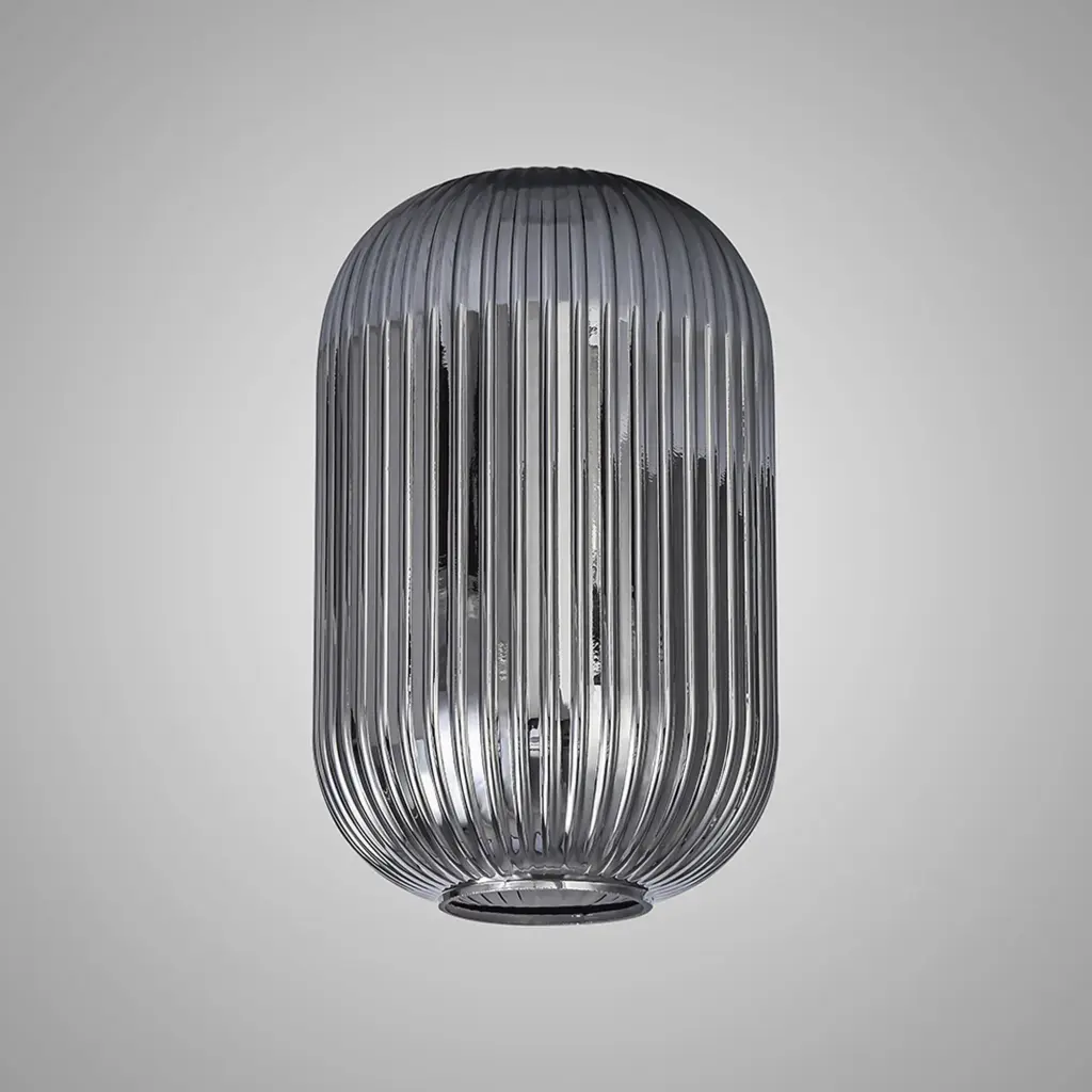 Meel 20cm Cylinder Smoked Glass Shade