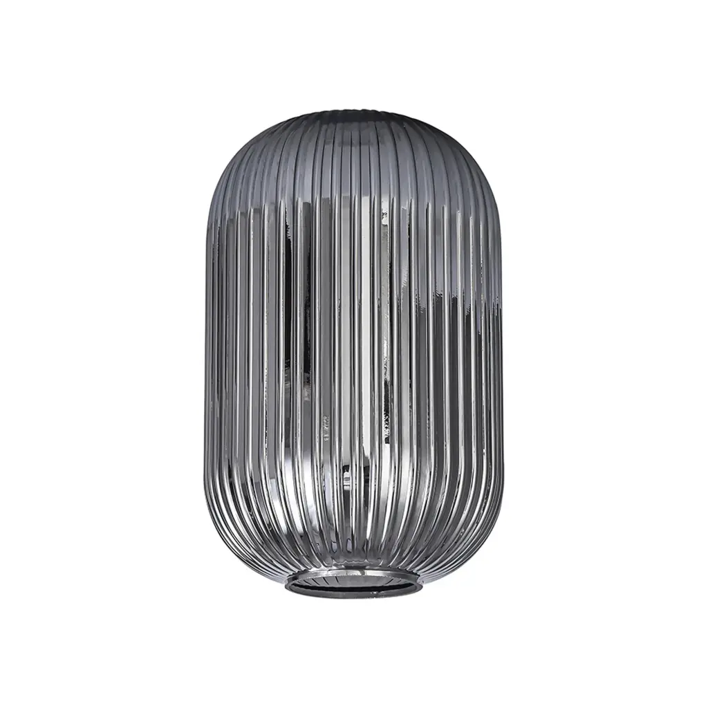 Meel 20cm Cylinder Smoked Glass Shade