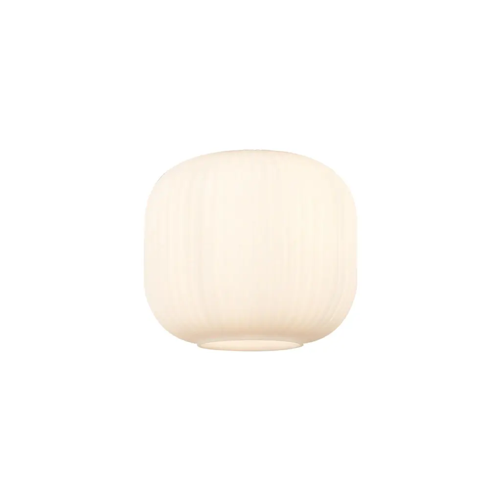 Meel 20cm Pumpkin Opal Ribbed Glass