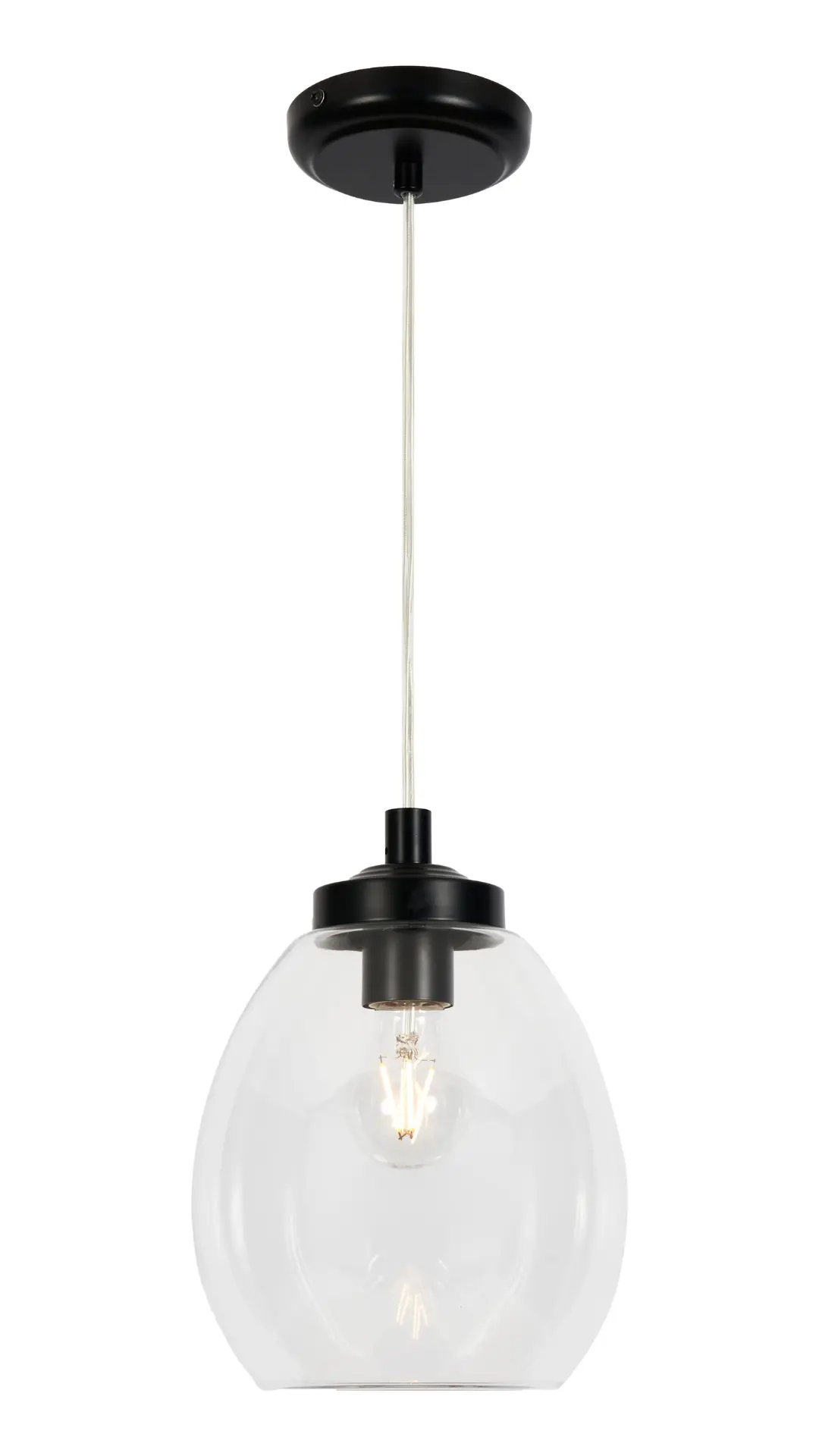 Satin Black Ceiling Fitting Pendant/Semi Flush