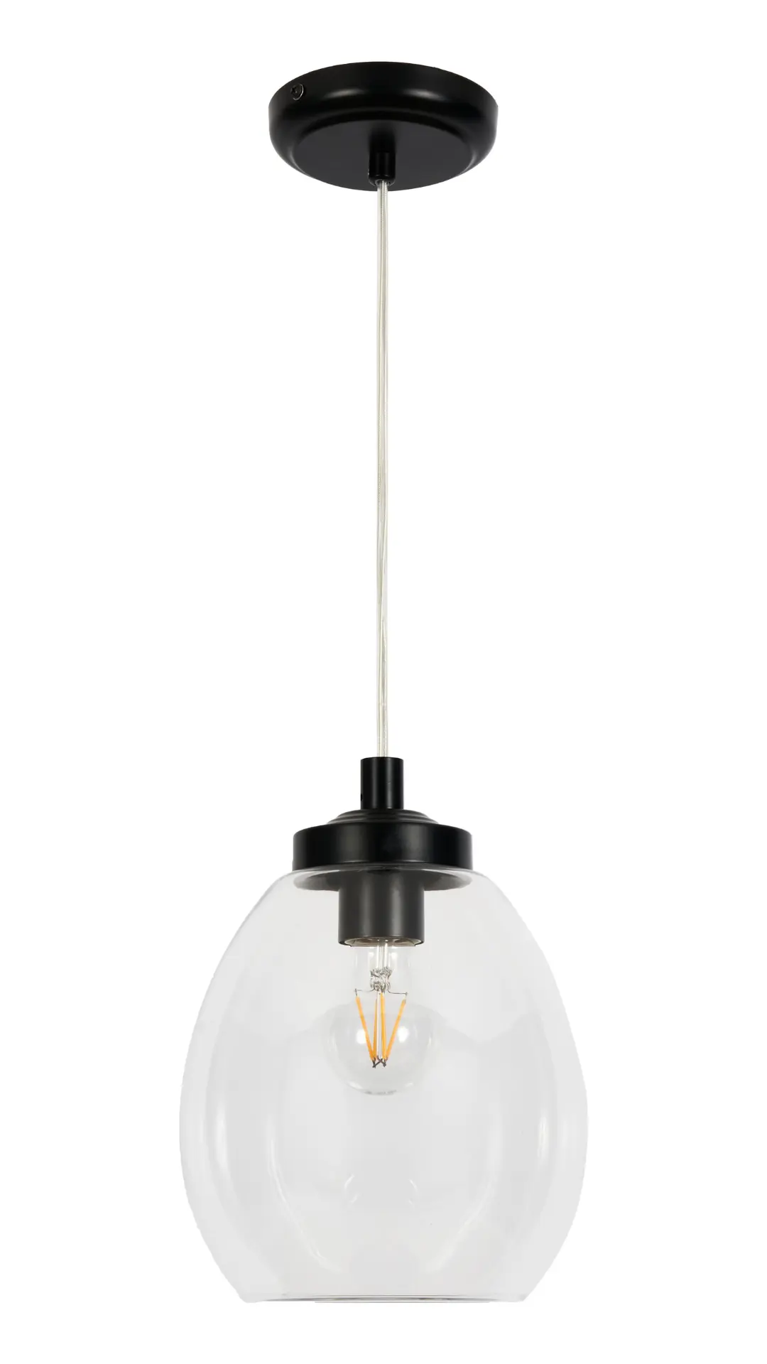 Satin Black Ceiling Fitting Pendant/Semi Flush