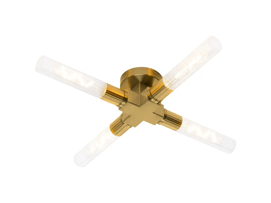 Dee 4 Light Gold Bathroom Ceiling Fitting IP44