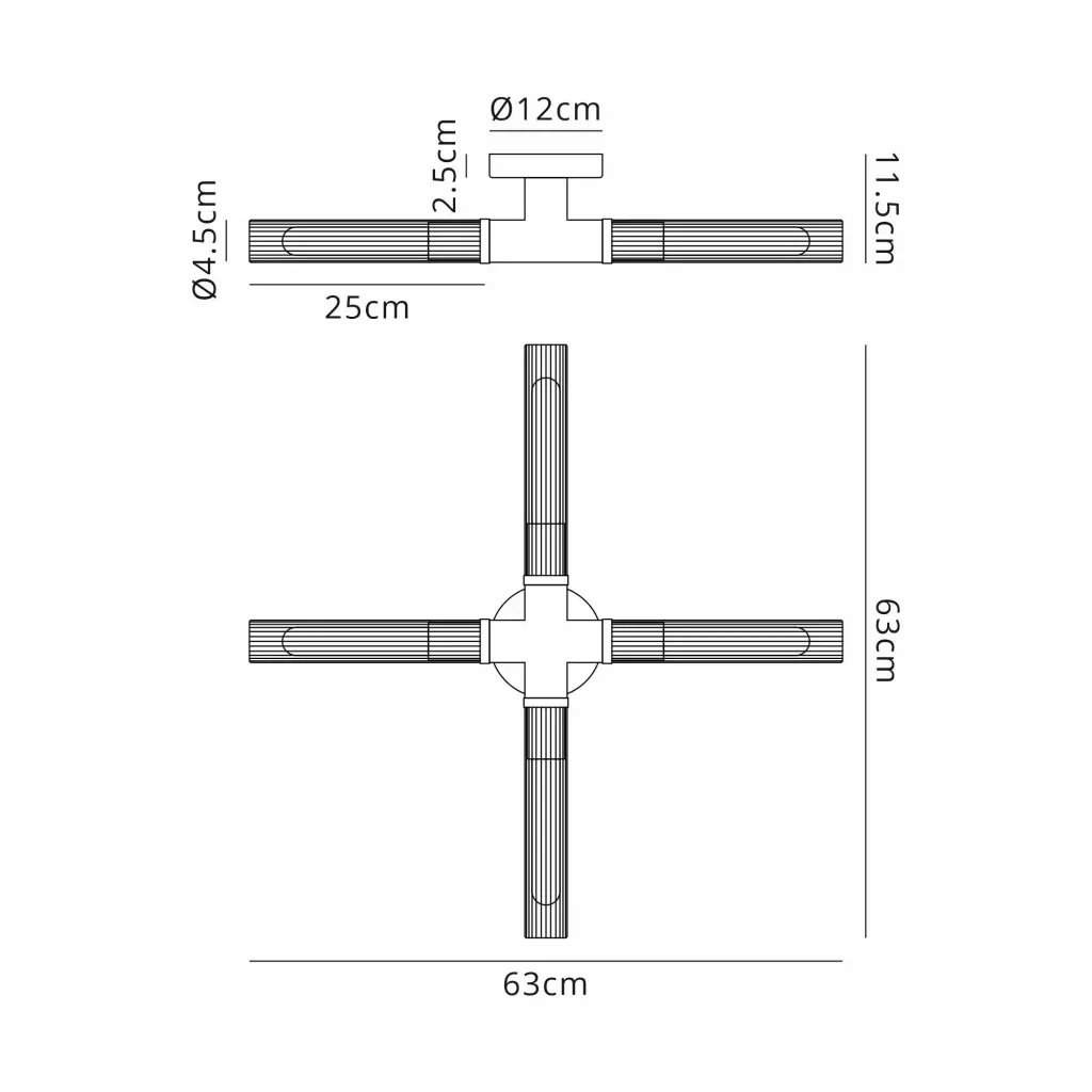 Dee 4 Light Antique Brass Bathroom Ceiling Fitting IP44