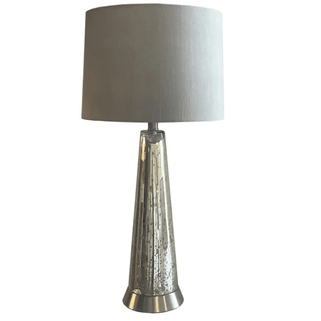 Ember Mercury Effect Glass Table Lamp c/w Shade