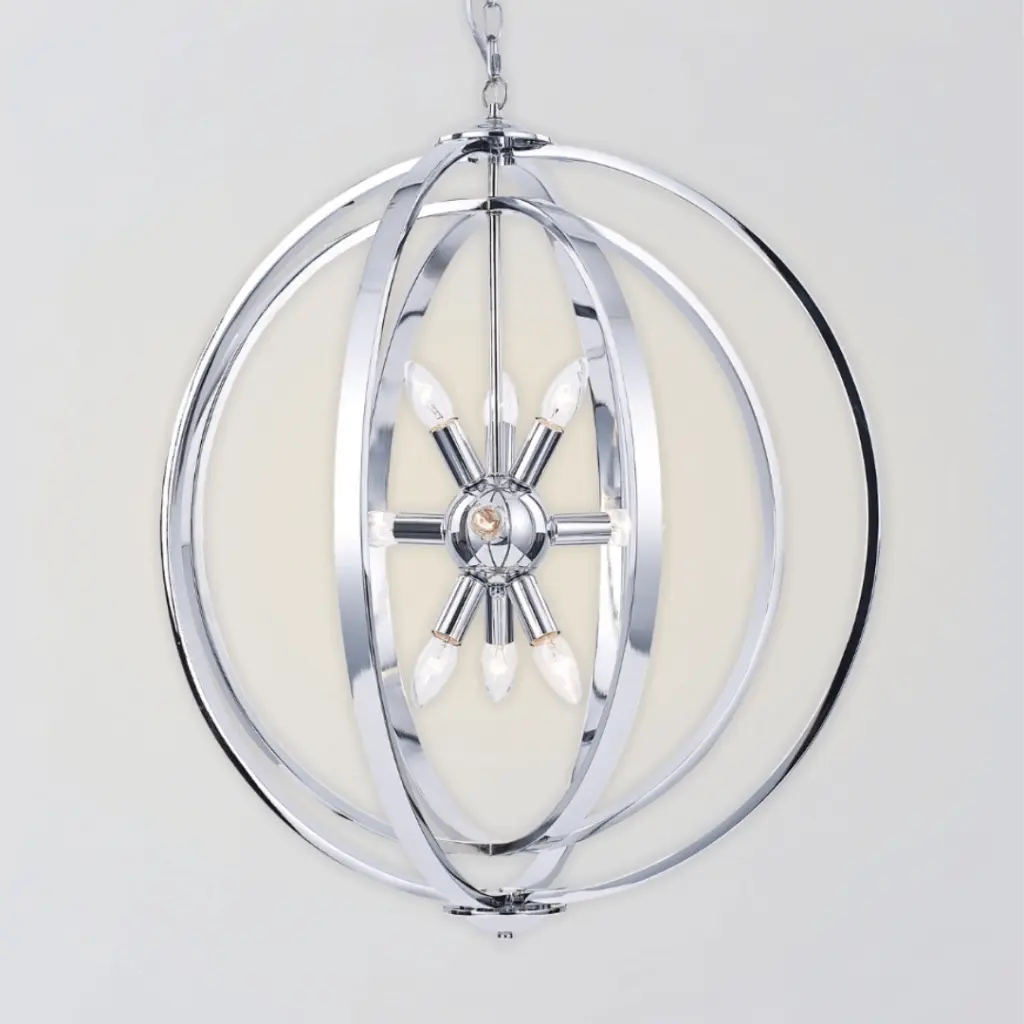 Atlas 9 Light Pendant Polished Chrome