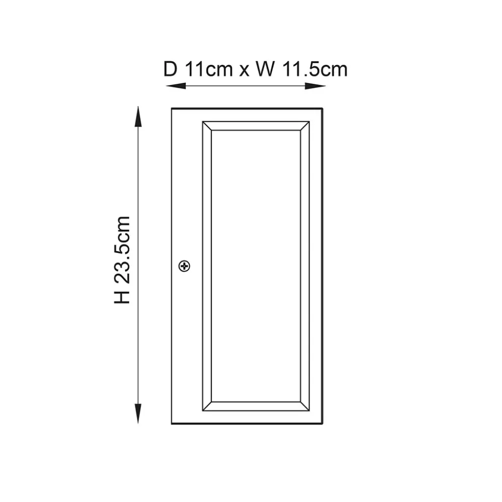 Oxford Brushed Silver Wall Light IP44